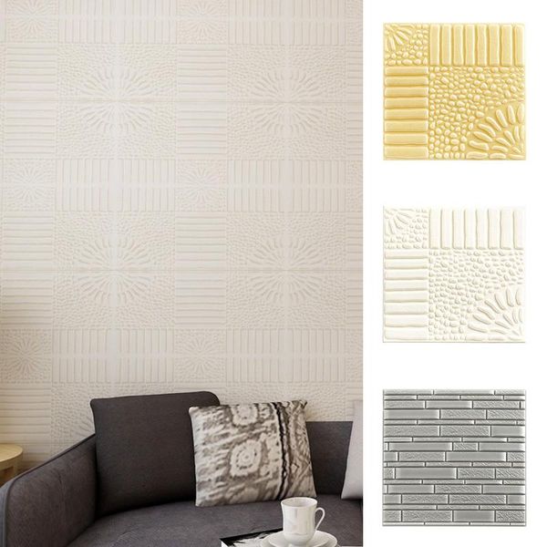 

wallpapers 32*32cm 3d brick pattern for tv background bedroom wall decor diy self-adhesive waterproof pe foam stickers