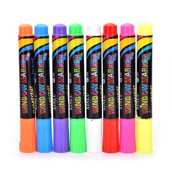 

highlighters 1pc brand highlighter fluorescent liquid chalk marker pen for led writing board, Black;red