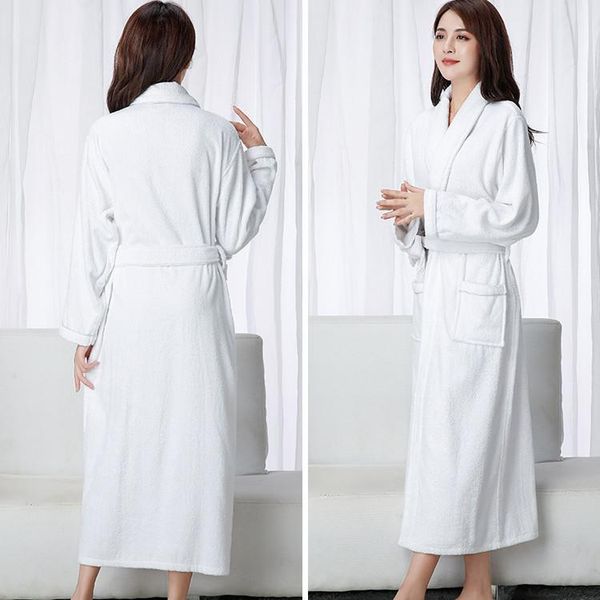 

women's sleepwear cotton toweling terry robe el solid men and women bathrobe soft sleeprobe male&female casual homewear, Black;red