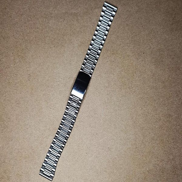 

watch bands 1pcs 16mm stainless steel strap band silvery color with remove tools two spring bar, Black;brown