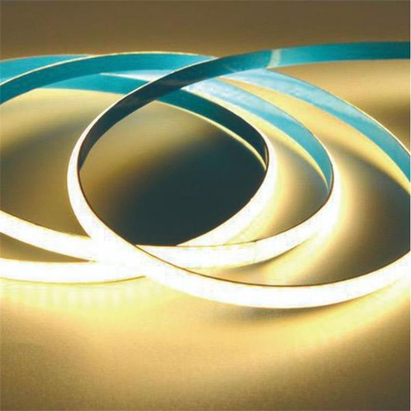 

strips super thin 5mm cob led strip 384leds/m soft flexible dc12v/24v light bar warm cold white for decor lighting 3000k 4000k 6000k
