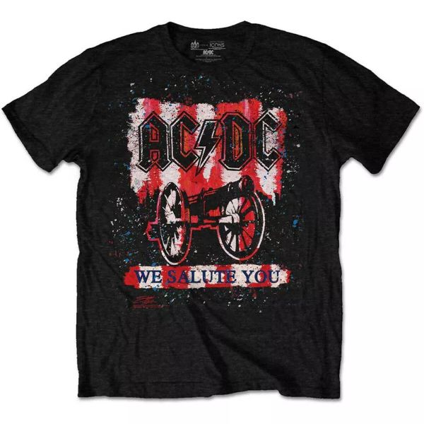 

ac/dc for those about to rock verstripe official t-shirt men unisex, White;black