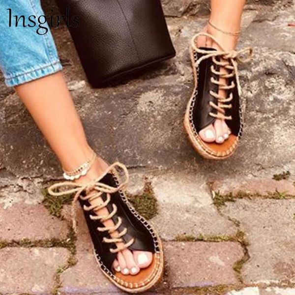 

sandals women casual 2021 summer retro open toe ladies comfortable home slippers 35-43 large-sized gladiator female, Black