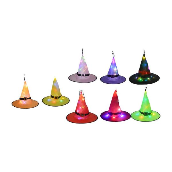 

party hats 8pcs lighted witch glowing lighting