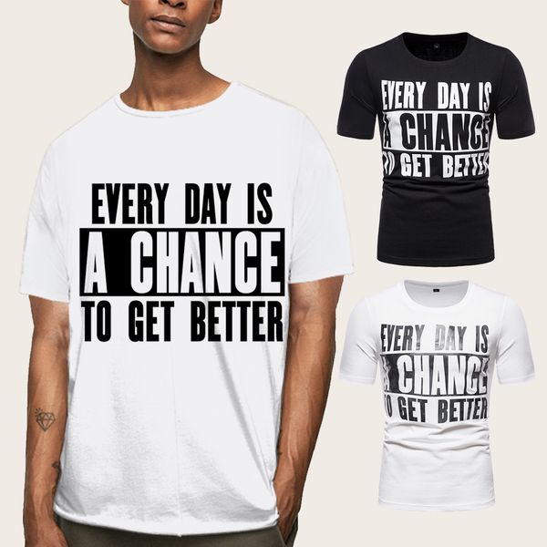 

men's t-shirts summer fashion round neck short sleeve t-shirt simple letter printing slim fit loose half shirt yt113 k9qw, White;black