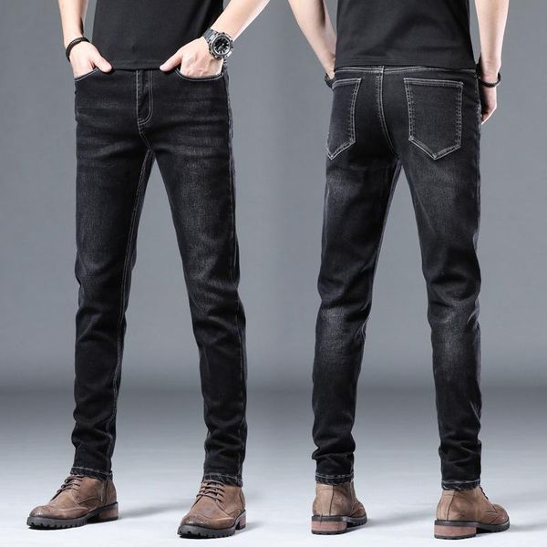 

men's jeans shzq casual men's spring and summer fashion trend high quality, Blue