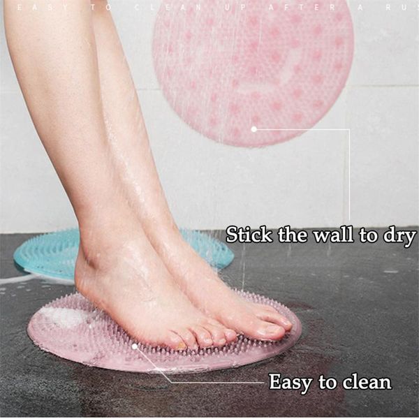 

bath mats sktn non-slip mat foot massage pad dead skin remover brush suction cup bathroom floor shower carpet rug silicone