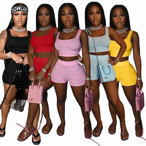 

women's tracksuits womens outfits wholesale crop and shorts tracksuit streetwear casual biker 2 piece set drop summer sets, Gray