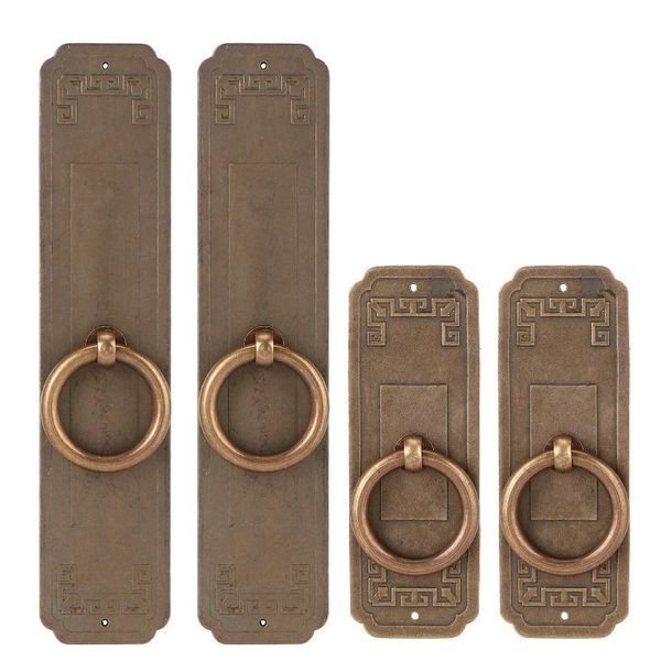 

handles & pulls antique copper 2 sets chinese style handle single hole door pull knobs for kitchen cabinet furniture hardware piezas de mueb