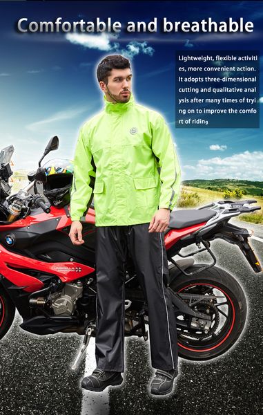 

new motoboy selling motorcycle riding raincoat set raincoat rainpants split men and women's thin reflective waterproof clothing