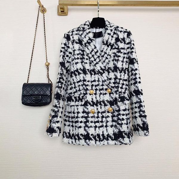

women's jackets women jacket warm outerwear elegant brand design irregular pattern winter coat wool thicken lapel, Black;brown