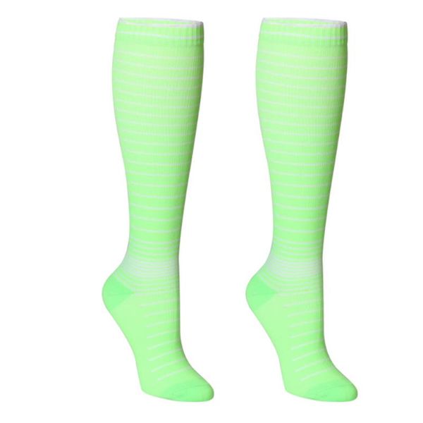 

sports socks men women athletic stretch running riding nurses compression professional pregnancy outdoor cycling striped flight travel, Black