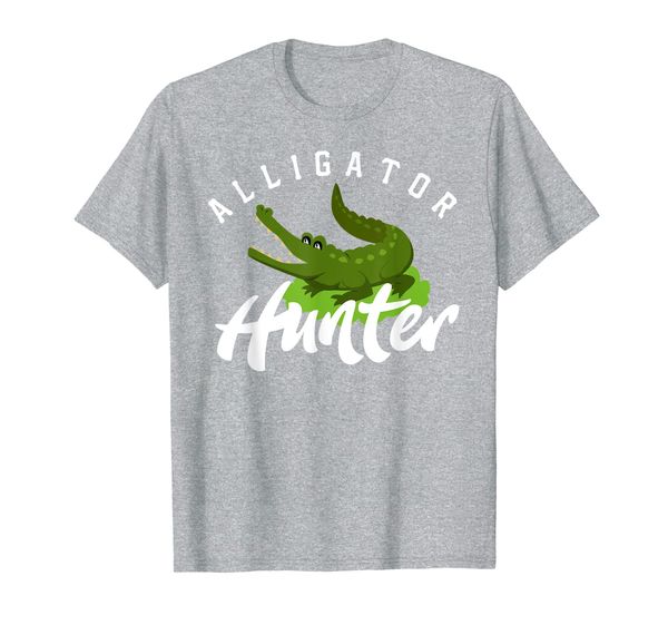 

alligator hunter outdoor gator hunting gift tee t-shirt, White;black
