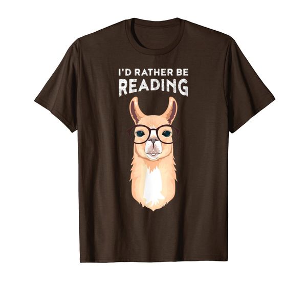 

funny llama reading book t-shirt, White;black