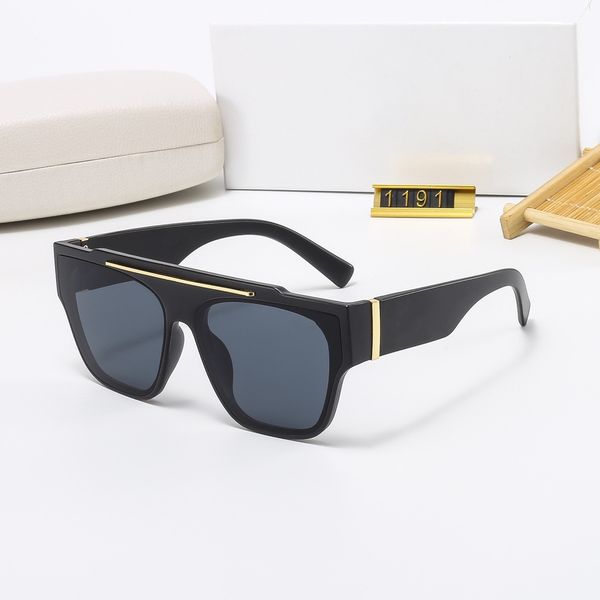 

sunglasses for men and women summer style 1191 anti-ultraviolet retro plate square full frame fashion random box, White;black