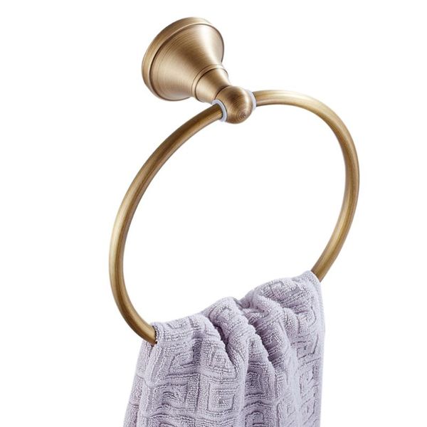 

leyden luxury antique brass round solid wall-mounted towel ring anti-rust bar bath bathroom accessories rings