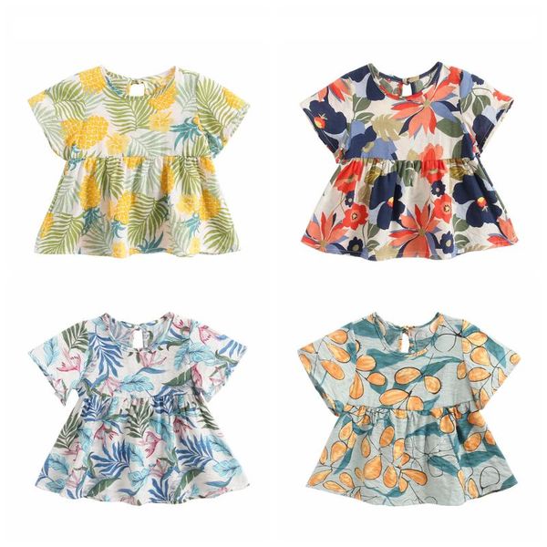 

girl's dresses sanlutoz summer baby girls dress cotton cute flowers short sleeves holiday, Red;yellow