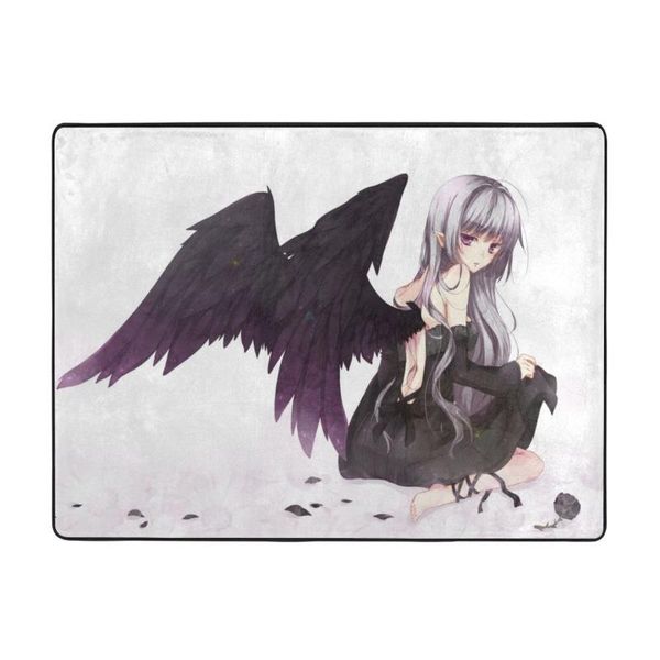 

carpets living room,kitchen,bedroom,cartoon carpet,black angel carpet 63 x 48 in