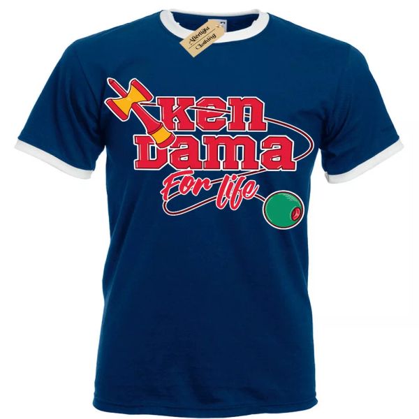 

kendama for life t-shirt man ringer, White;black