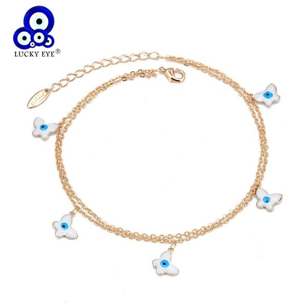 

anklets lucky eye fatima hamsa hand star butterfly anklet gold silver color foot chain turkish evil ankle bracelet for women girls, Red;blue
