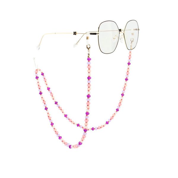 Cadeia de óculos de leitura de moda chique para mulheres óculos de sol cabos casuais óculos frisados ​​óculos cadeia