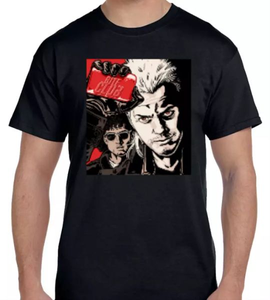 

bite club the lost boys vampire hunter fight club parody black t-shirt s-6xl, White;black