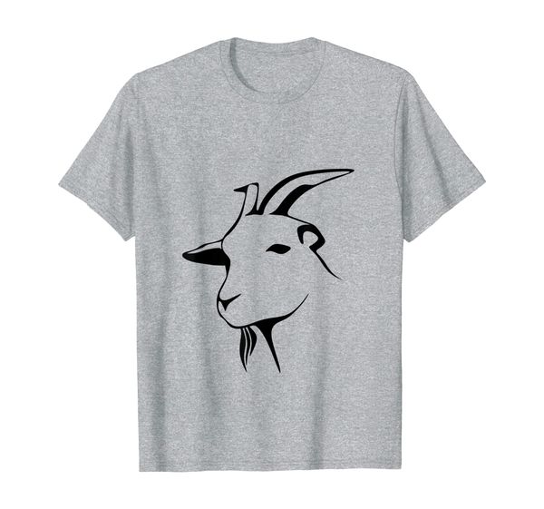 

goat (black silhouette) t-shirt, White;black