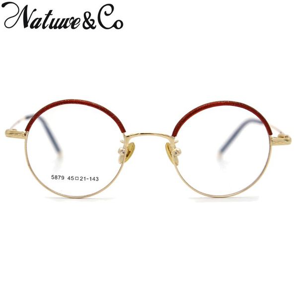 

fashion sunglasses frames natuwe&co smart size vintage clear lens eyewear retro design glasses for women 45-43-21-143 mm, Black