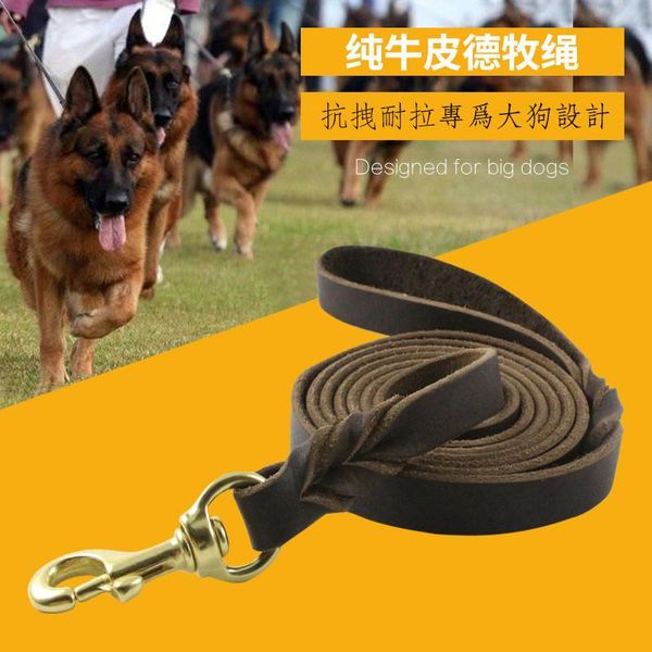 

dog collars & leashes pet leash, cowhide chain, german shepherd, shepherd