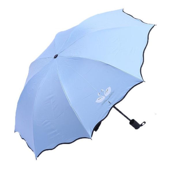 

umbrellas little swan tri-folding umbrella creative fashion anti-uv