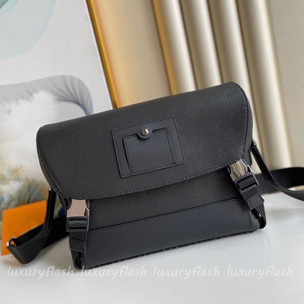 Мужские дизайнерские сумки-мессенджеры Luxurys Design Voyager Crossbody Bag Shoulder Flip Модные школьные деловые кошельки Черный широкий плечевой ремень
