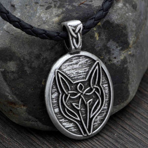 

norwegian viking myth story alloy wolf head pendant necklace new style, Silver