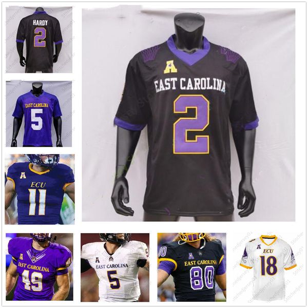 

east carolina pirates jersey 18 norman swindell 36 roger thrift 11 blake proehl 12 holton ahlers ecu men women football stitched jerseys, Black