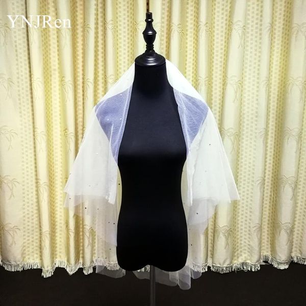 

bridal veils white ivory elegant short wedding veil two-layers soft net crystal accessories with metal comb veu de noiva, Black