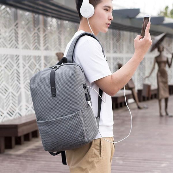

backpack 15.6inch lapusb charge casual men mochila school bags for teenagers college daily travel bag