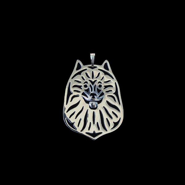 

pendants 2021 arrival lovers alloy dog shaped jewelry keeshond, Black