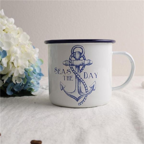 

mugs export u.s. thickened outdoor sea anchor water cup coffee milk d-11cm