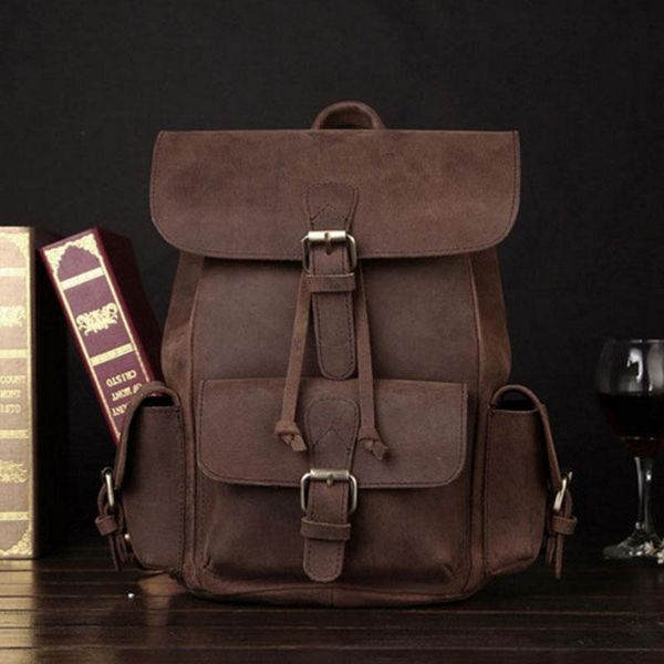 

backpack vintage daypack school satchel travel large capacity book bags rucksack