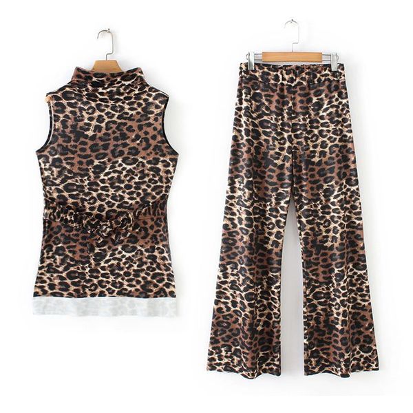 

women's jumpsuits & rompers summer leopard sleeveless jumpsuit 2021 casual two piece women vestido overalls for, Black;white