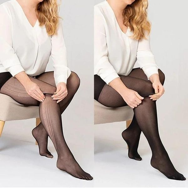 

tear-proof shaping tights ultra-thin 5d plus size translucent women pantynose din889 socks & hosiery, Black;white