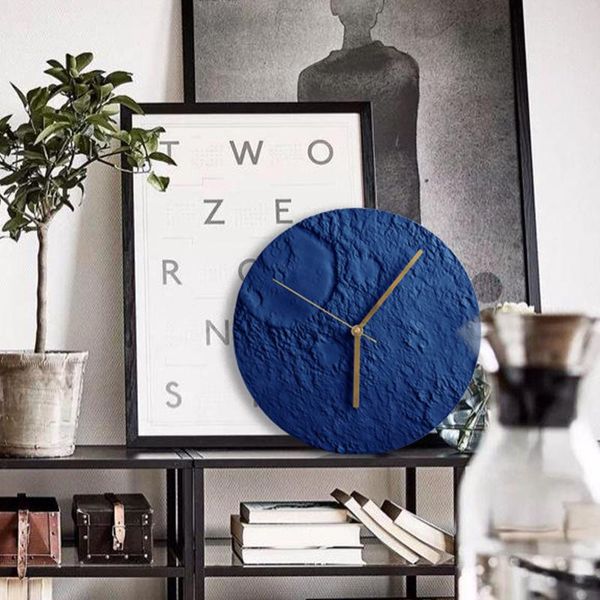 

wall clocks no-punching nordic simple modern clock living room fashion creative light luxury hanging decorative