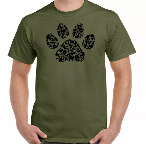 

dog paw print clip art mens funny pet puppy owners, White;black