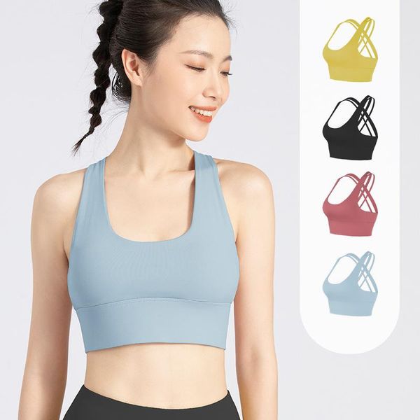

yoga outfit sports underwear women's high-strength anti beautiful back running fitness bra vest