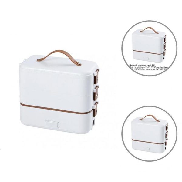 

dinnerware sets lightweight heating lunch container stainless steel leak-proof great grade material heated box