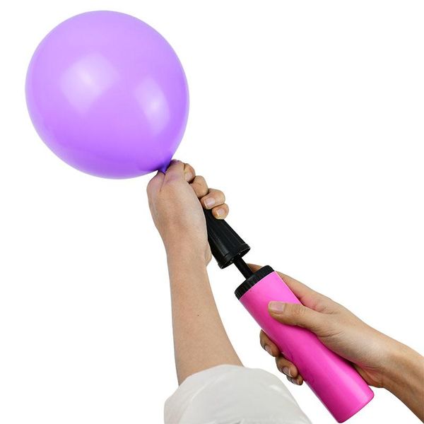 

pcs party balloon pump hand held double action inflator air wedding birthday easter festival supplies(random color) decoration