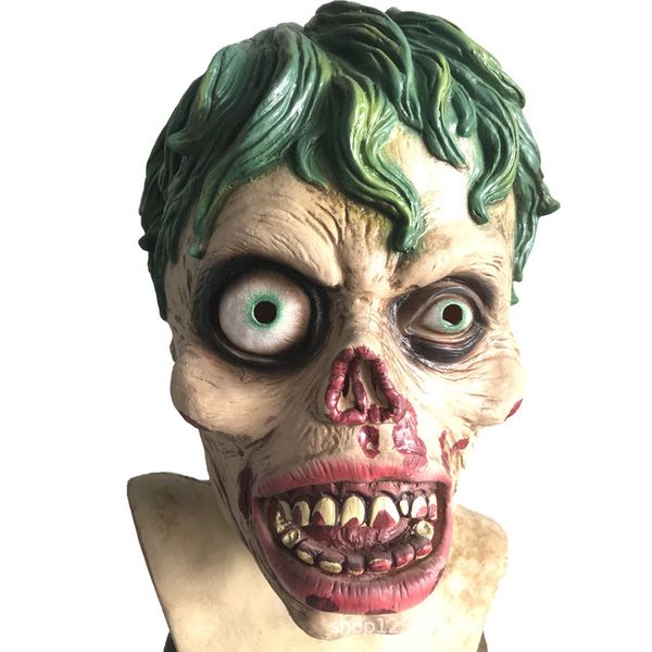 

green hair pattern mask halloween high-quality horror novel fun horror dance party haunted house