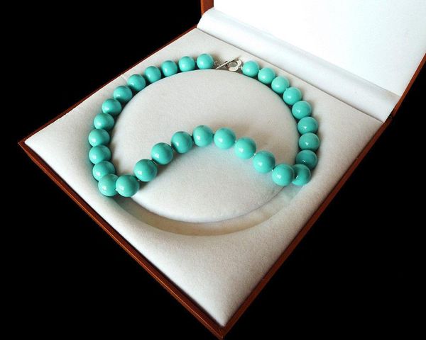 

chokers rare huge 12mm genuine south sea blue shell pearl necklace heart clasp 18'', Golden;silver