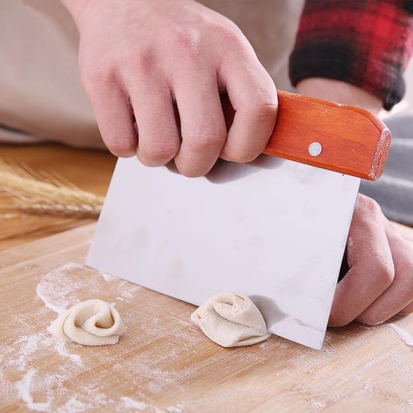 

baking & pastry tools tn wooden handle stainless steel noodle knife butter scraper tool kitchen bakery for cakes