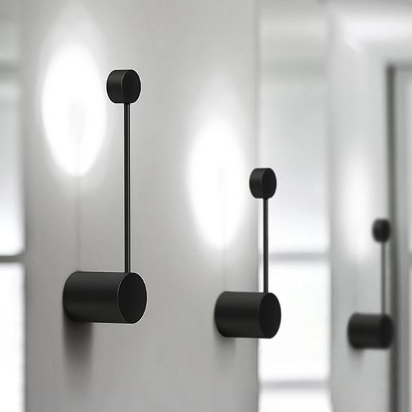 

wall lamp led modern indoor lighting fixture black minimalist sconce 5w 10w bedroom bedside living room hallway stair home decor