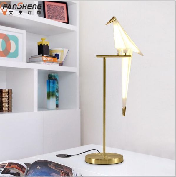 

nordic creative personality simple living room bird lamp american rural bedroom bedside led floor lamps